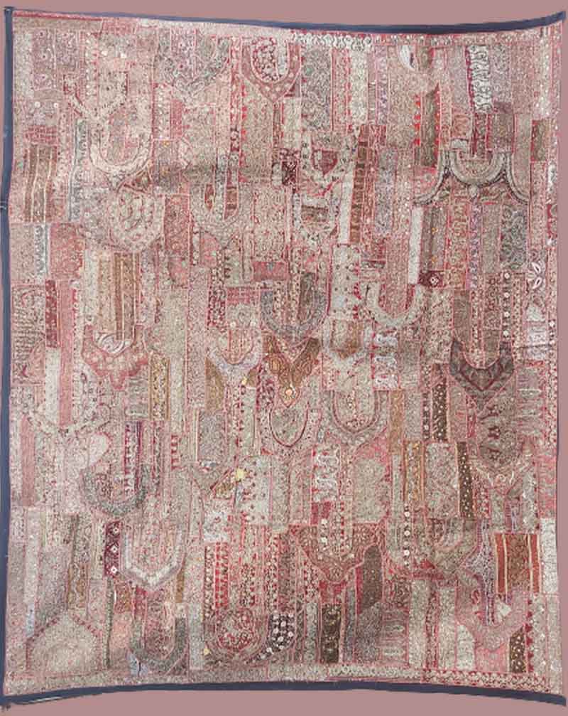Pure Zardozi Patchwork Wall Hanging/Tapestry, 80x100